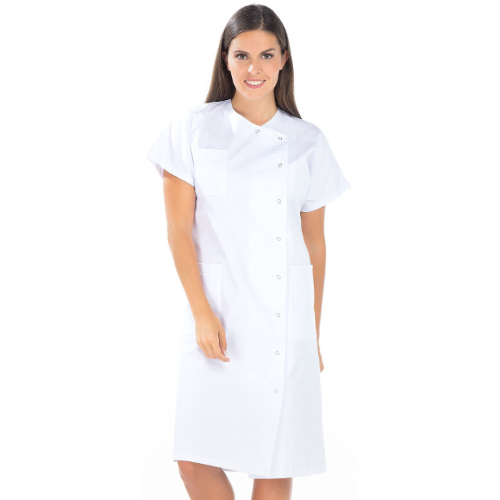 Blouse médicale femme blanche manches courtes REMI