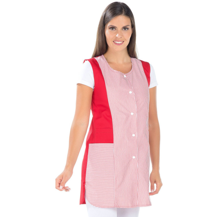 Blouse femme sans manche rayée polycoton pro médical REMI