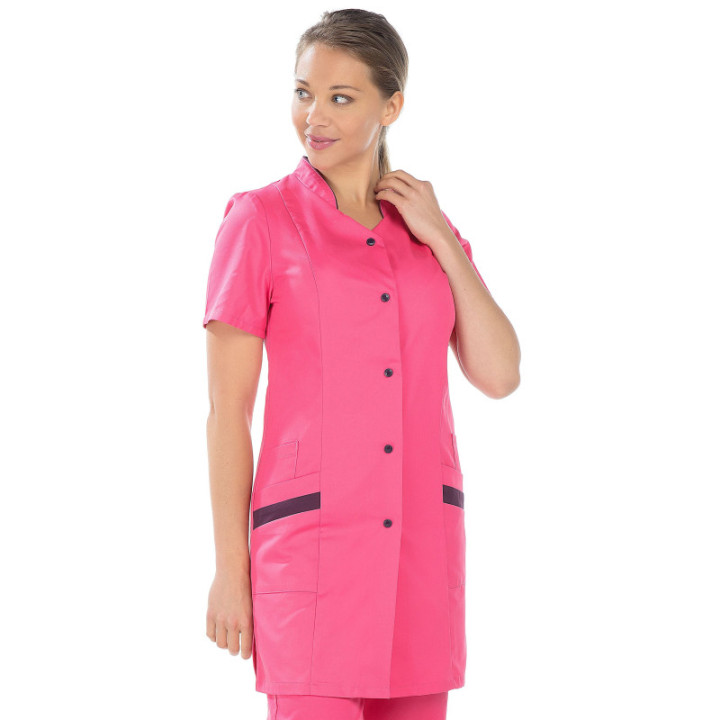 Blouse de travail femme ajustée médicale manches courtes
