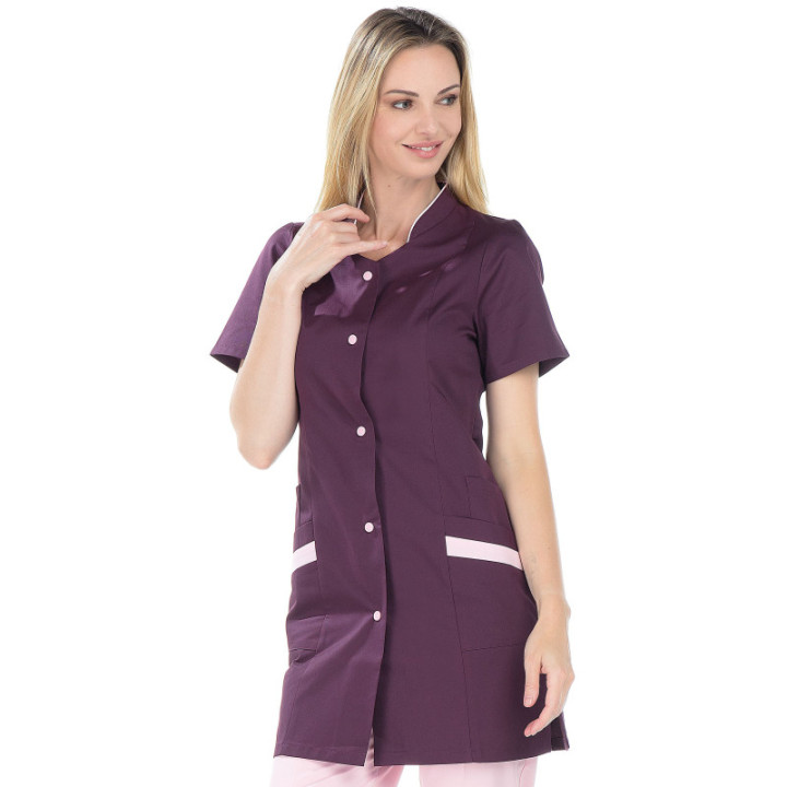 Blouse de travail femme ajustée médicale manches courtes