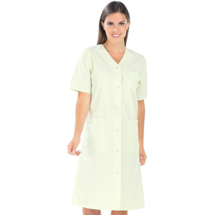 Blouse médicale femme longue col V manches courtes REMI