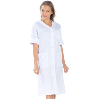 Blouse médicale longue femme manches transformables REMI
