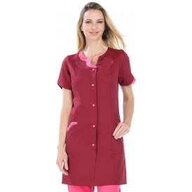Blouse dame manches courtes coupe ajustée (2)
