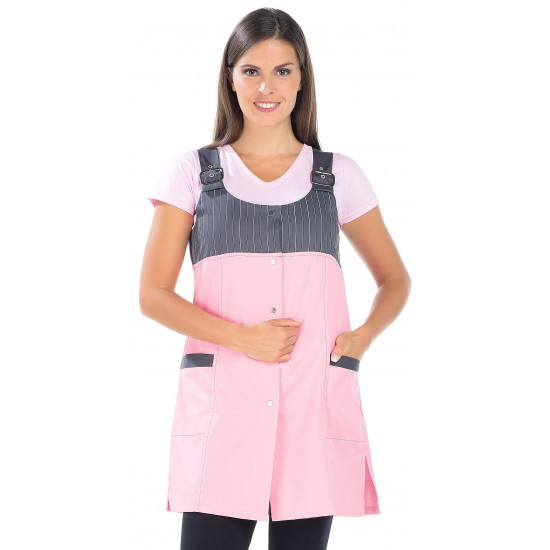 Blouse dame sans manches en polycoton serge