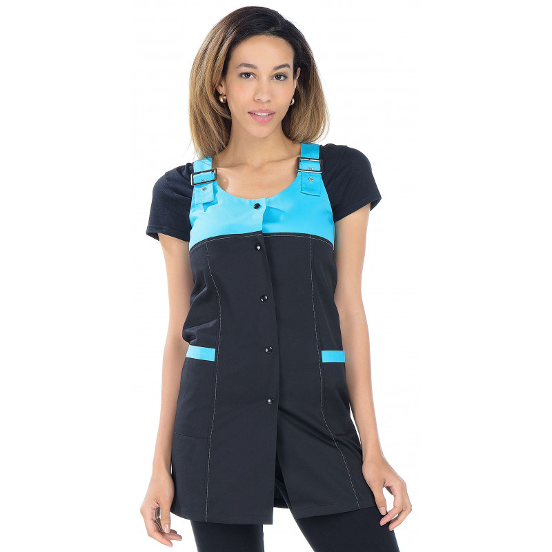 Blouse dame sans manches en polycoton serge