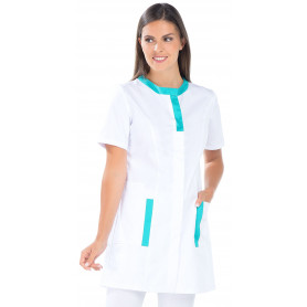 Blouses femme avec passepoil de couleur coupe ajustée (2)