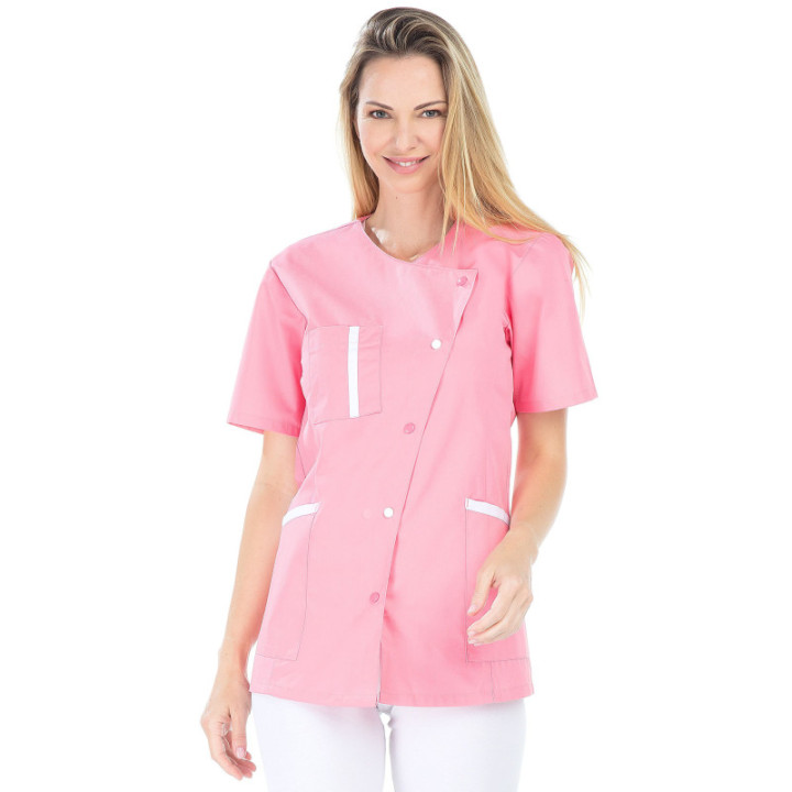 Tunique médicale femme manches courtes fermeture côté REMI