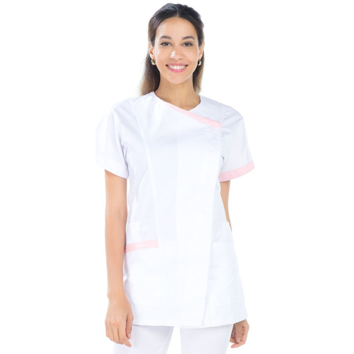 Tunique médicale courte femme ajustée polycoton REMI