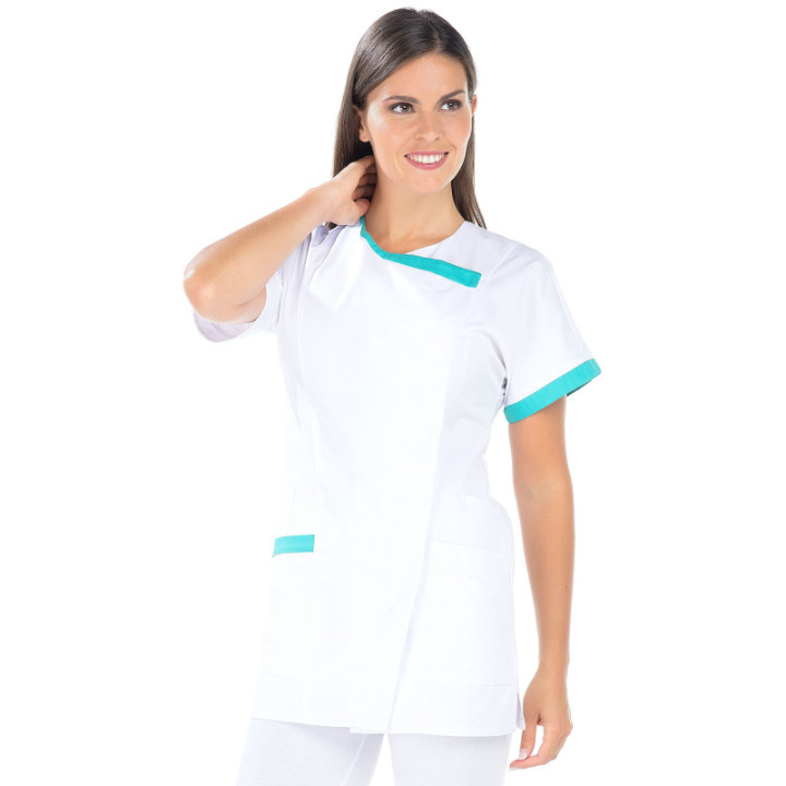 Tunique médicale courte femme ajustée polycoton REMI