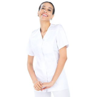 Tunique médicale femme manches courtes REMI blanche achat