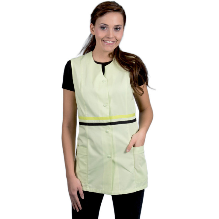 Tunique femme sans manches médicale REMI col fantaisie