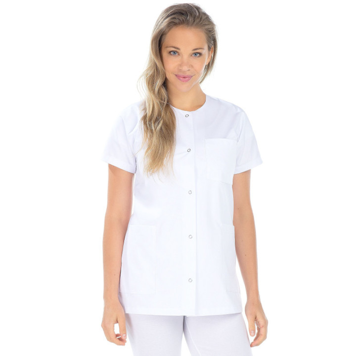 Tunique médicale femme coton manches courtes kimono REMI