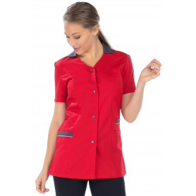 Tunique rouge boucherie manches courtes (2)
