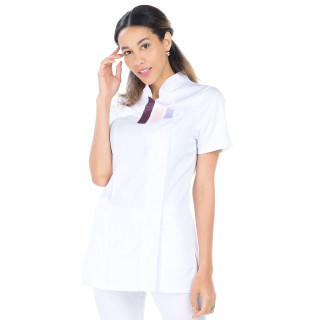 Tunique médicale femme col officier REMI manches courtes