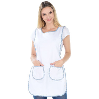 Chasuble médicale femme à pressions REMI blanche