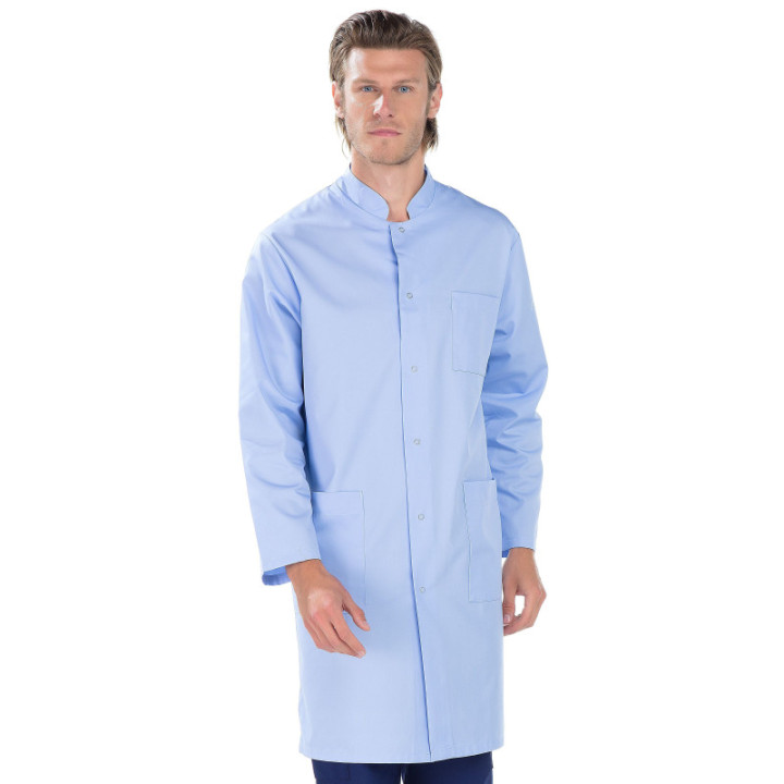 Blouse droite homme manches longues médicale bleu REMI