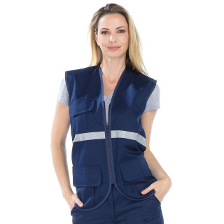 Gilet ambulancier unisexe marine haute visibilité REMI