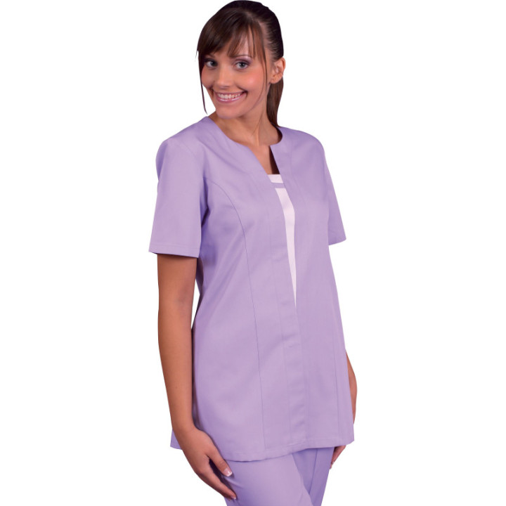 Tunique médicale femme col fantaisie REMI manches courtes