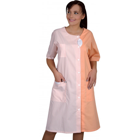 Blouse femme rayée, fermeture côté