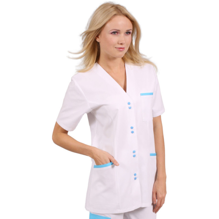 Tunique médicale femme col V manches courtes REMI