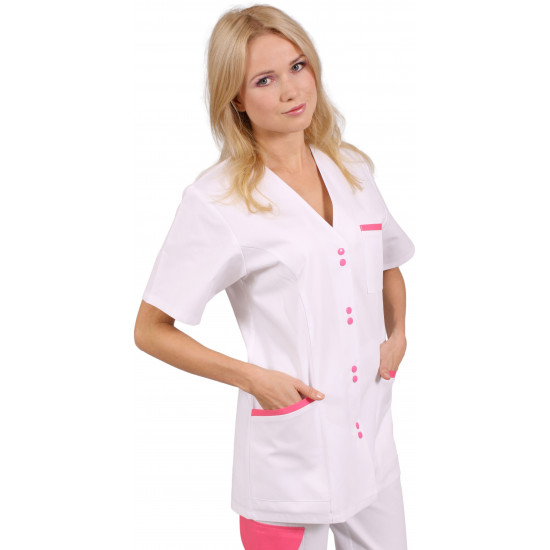 Tunique femme manches courtes col V