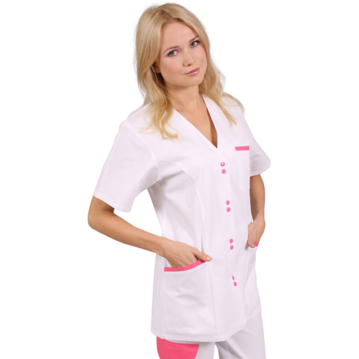 Tunique médicale femme col V manches courtes REMI