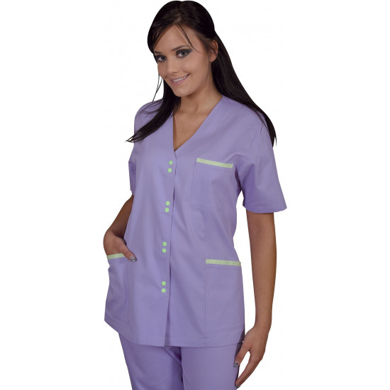 Tunique femme manches courtes col V