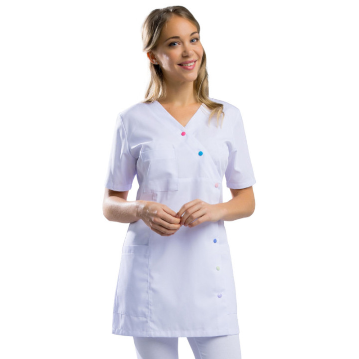 Tunique médicale femme col V manches courtes REMI