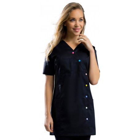 Tunique femme, manches courtes, col V