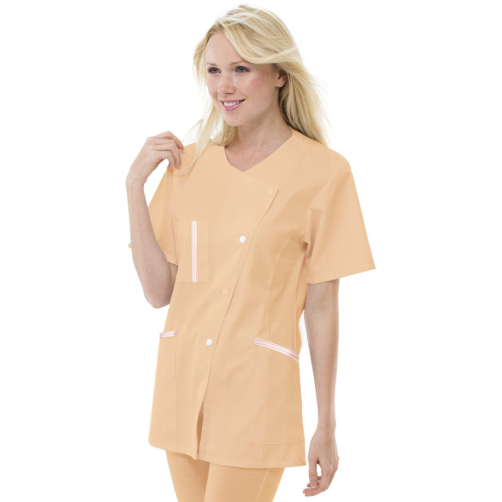 Tunique médicale femme manches courtes fermeture côté REMI