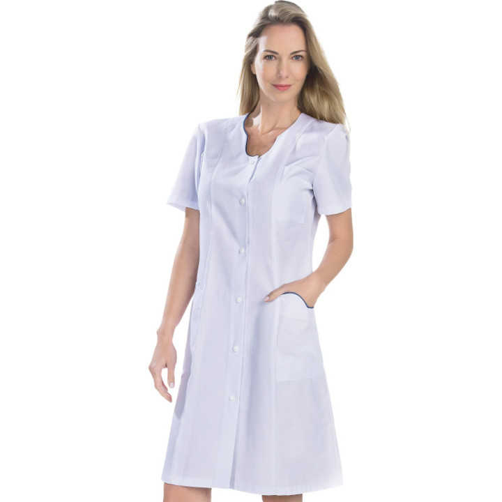Blouse femme manches courtes médicale blanche REMI