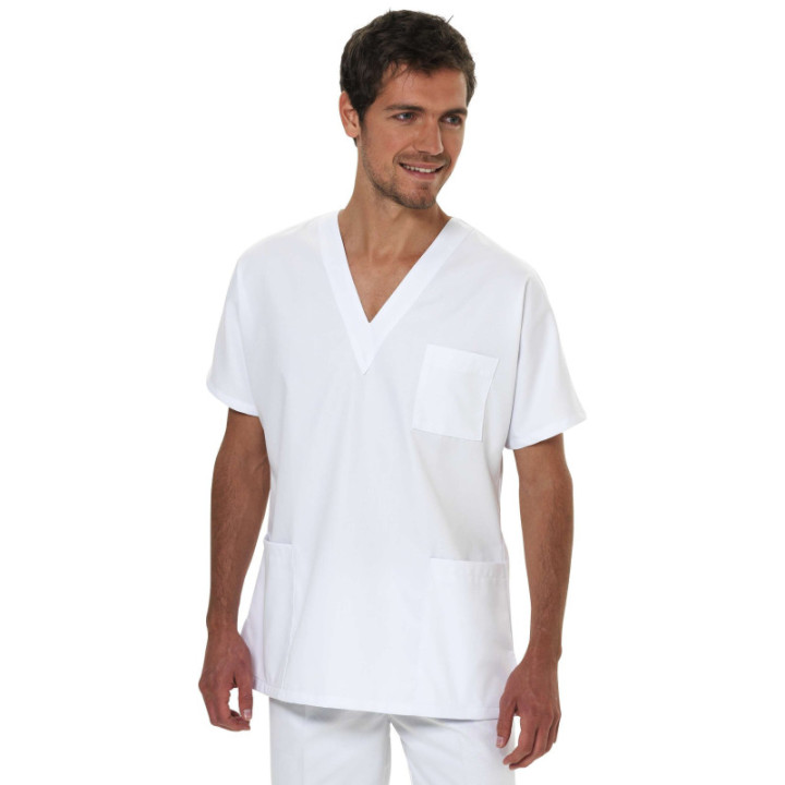 Tunique médicale mixte coton bio manches courtes REMI