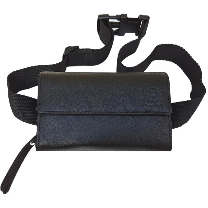 Sacoche de serveur en CUIR, Ouverture Accordéon, SANS MONNAYEUR 6 PIÈCES, fermeture AIMANTS, vue sacoche fermée