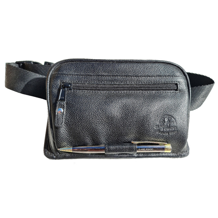 Sacoche serveur cuir zippée sans monnayeur CLAIRE-FONCET