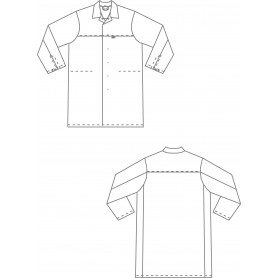 Blouse agroalimentaire mixte conforme HACCP sans poche extérieure (2)