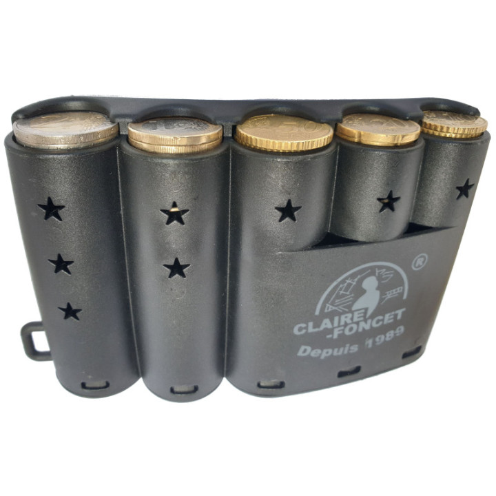 Monnayeur ceinture 5 pièces noir pour serveur serveuse
