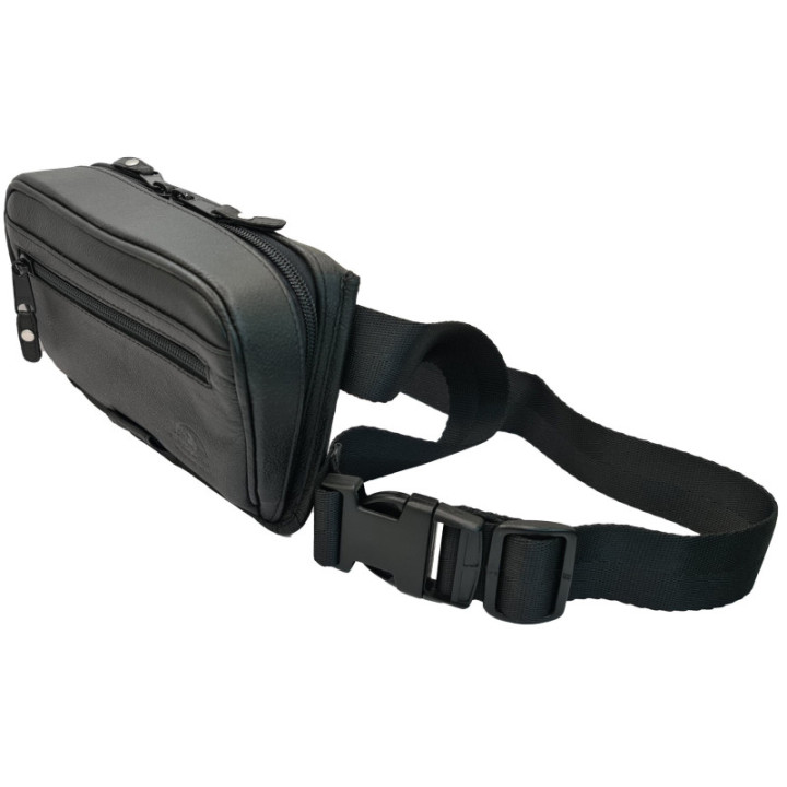 Sacoche serveur cuir zippée monnayeur 5 pièces transparent