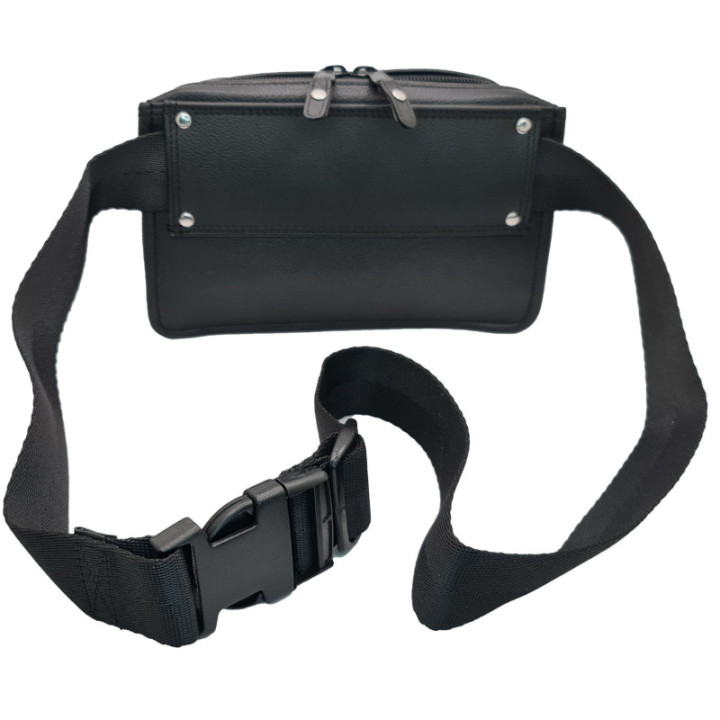 Sacoche serveur cuir zippée monnayeur 5 pièces transparent