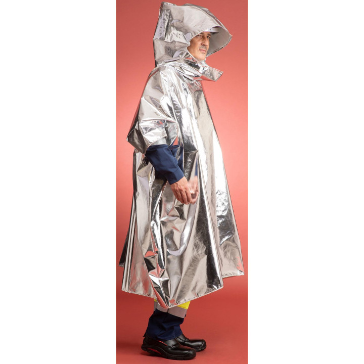 Poncho de survie ignifuge tissu de verre alu EPI forêt