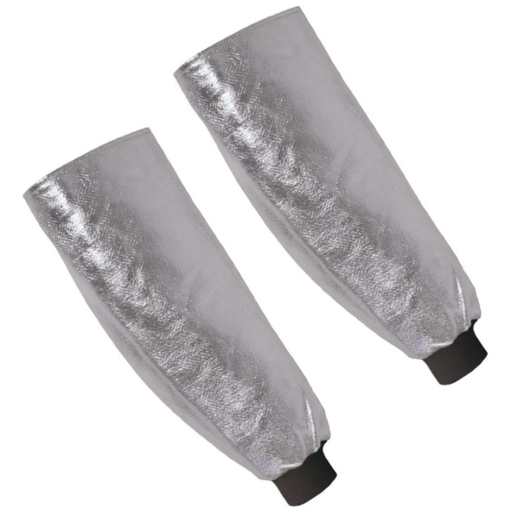 Manchettes kevlar 40 cm aluminisées travail anti-chaleur