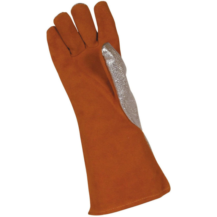 Gants cuir anti chaleur RHT aluminisés 5 doigts professionnels