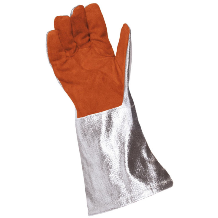 Gants cuir anti chaleur RHT aluminisés 5 doigts professionnels