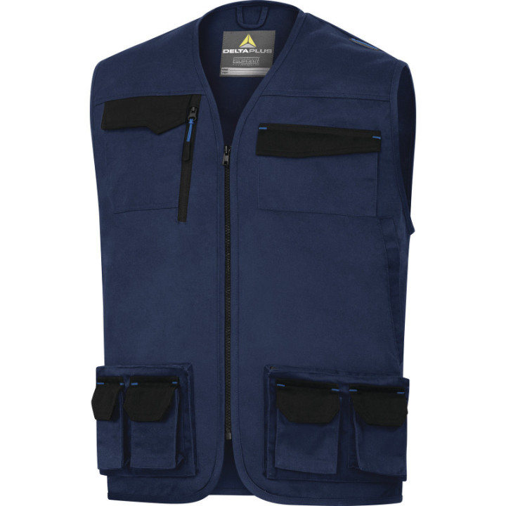 Gilet de travail multipoches polyester coton DELTA PLUS