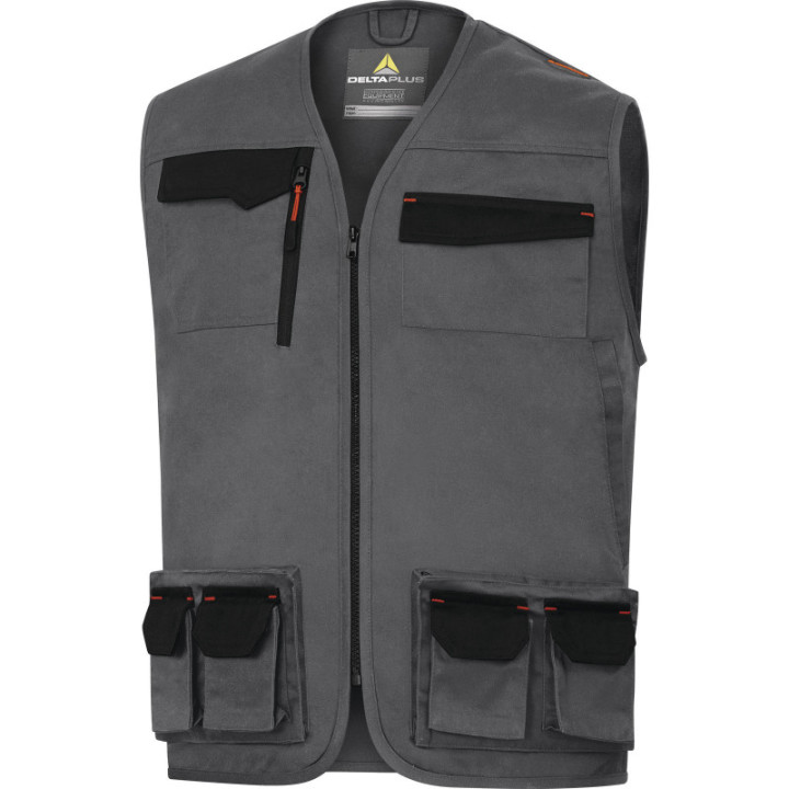 Gilet de travail multipoches polyester coton DELTA PLUS
