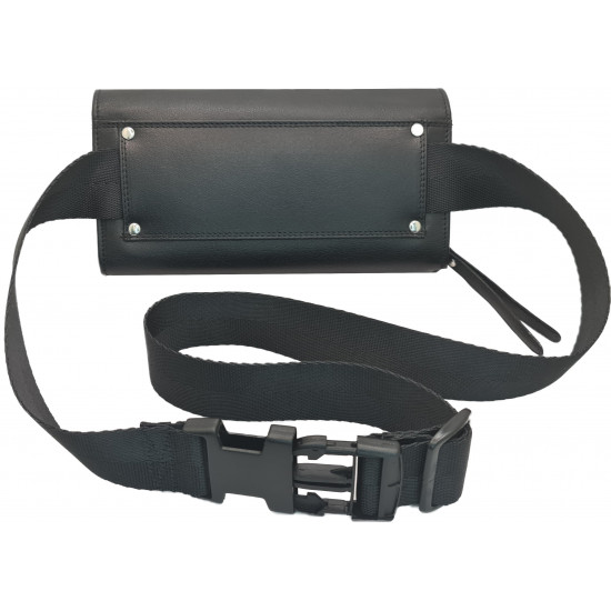 Sacoche de serveur en cuir avec monnayeur 5 pièces transparent