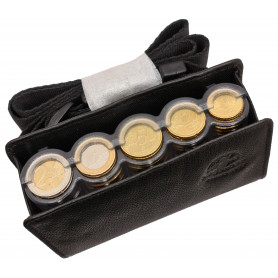 Étui Cuir avec Monnayeur Distributeur Transparent 5 Pièces d'Euros (2)