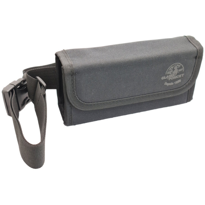 Sacoche de Service en TISSU Poche Intérieure Zippée + Monnayeur Transparent 5 PIÈCES d'Euro, vue de biais