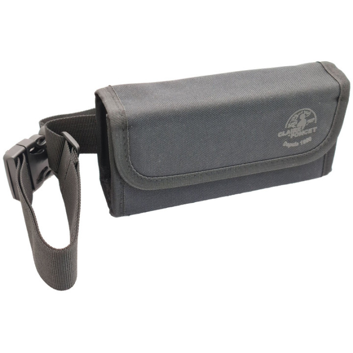 Sacoche Coffret de Service TISSU avec monnayeur Transparent 5 PIÈCES Euro intégré, vue de biais.