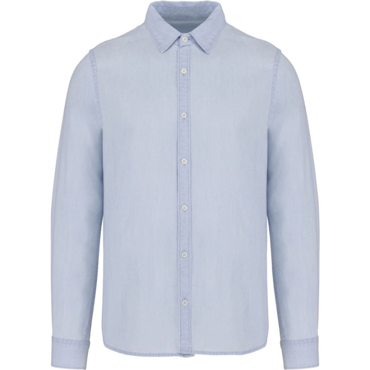 Chemise écoresponsable délavée coton twill homme