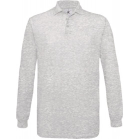 Polo homme manches longues safran B&C